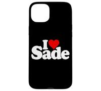 Custodia per iPhone 15 Plus I LOVE HEART SADE NOME SU UN TEE