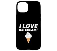 Custodia per iPhone 15 Plus I Love Ice Cream Party Outfit Vanilla Soft Serve Gelato Cone
