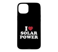 Custodia per iPhone 15 Plus I Love Solar Power Energia rinnovabile Ambiente Ecologico