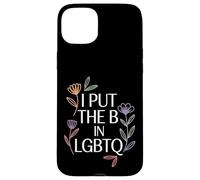 Custodia per iPhone 15 Plus I Put The B In LGBTQ Identità Bi-Orgoglio |-