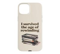 Custodia per iPhone 15 Plus I Survived The Age of Rewinding: Funny Retro Cassette Humor