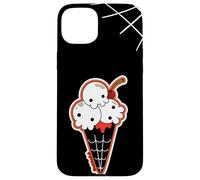 Custodia per iPhone 15 Plus Ice Cream Skull Spoopy Yami Kawaii Halloween Design, Spooky
