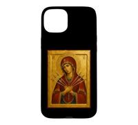 Custodia per iPhone 15 Plus Icona della Madonna Addolorata - Le Sette Spade di Maria
