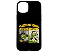 Custodia per iPhone 15 Plus Id Rather Be Horsing Divertente Hobby Fuga a cavallo