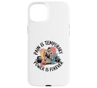 Custodia per iPhone 15 Plus Il dolore è il potere temporaneo è sempre motivazionale