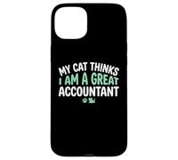 Custodia per iPhone 15 Plus Il mio gatto pensa che io sia un grande revisore fiscale contabile