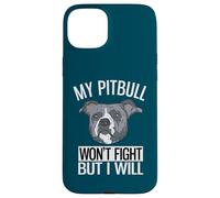 Custodia per iPhone 15 Plus Il mio Pitbull non combatterà ma io sarò American Pitbull Terrier
