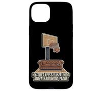 Custodia per iPhone 15 Plus Il mio terapeuta ha un cerchio e un pavimento in legno duro basket
