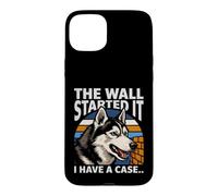 Custodia per iPhone 15 Plus Il muro ha iniziato I have a case Funny Husky Dog