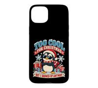 Custodia per iPhone 15 Plus Il pinguino divertente è troppo bello per Natale ma mi sono