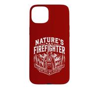 Custodia per iPhone 15 Plus Il pompiere eroe della lotta agli incendi boschivi di Wildland Nature