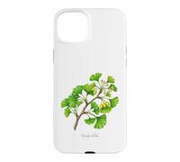 Custodia per iPhone 15 Plus Illustrazione della pianta del ginkgo biloba