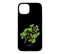 Custodia per iPhone 15 Plus Illustrazione della pianta del ginkgo biloba