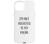 Custodia per iPhone 15 Plus I'm not addicted to my phone Idea divertente White Lie Party