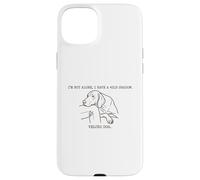 Custodia per iPhone 15 Plus Im Not Alone I Have a 45 lb Shadow Velcro Dog Humor