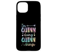 Custodia per iPhone 15 Plus I'm Quinn Doing Quinn Things Nome personalizzato