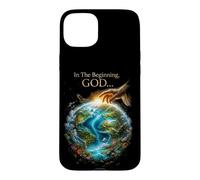 Custodia per iPhone 15 Plus In The Beginning GOD... Earth Genesis 1:1 Bible Verse Nature