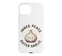 Custodia per iPhone 15 Plus Inner Peace Outer Aglio Divertente Amante Dell'aglio