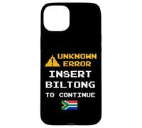 Custodia per iPhone 15 Plus Insert Biltong Retro Funny Error South Africa Braai Dad Joke
