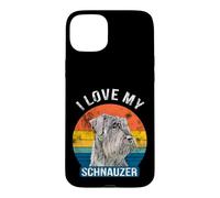 Custodia per iPhone 15 Plus Io amo Il mio Schnauzer gigante Schnauzer Retro Grunge