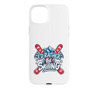 Custodia per iPhone 15 Plus Io d Rather Be Skiing Divertente Citazione Sci Sport Invernali