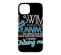 Custodia per iPhone 15 Plus Io nuotare se tu mai mi vedo correre divertente nuotatore