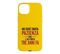 Custodia per iPhone 15 Plus Ironica e divertente. Ho finito la pazienza stampa nera