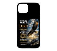 Custodia per iPhone 15 Plus Isaiah 40:31 Wait on the LORD, Renew Strength Eagle