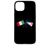 Custodia per iPhone 15 Plus Italia Samoa Americane Attraversato Bandiere