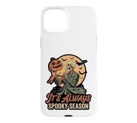 Custodia per iPhone 15 Plus It's Always Spooky Season Skeleton Jack O Lantern Graphic