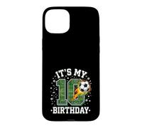 Custodia per iPhone 15 Plus It's My 10th Birthday Soccer Ball Field 10 Year Old Boy