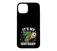 Custodia per iPhone 15 Plus It's My 7th Birthday Soccer Ball Field 7 Year Old Boy