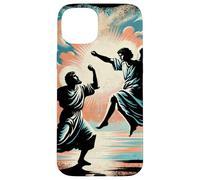 Custodia per iPhone 15 Plus Jacob Wrestling The Angel Empowering Inspiring Bibbia Scena