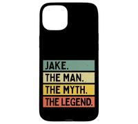 Custodia per iPhone 15 Plus Jake The Man The Myth The Legend Citazione personalizzata divertente