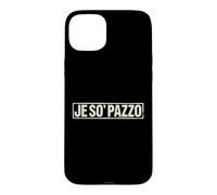Custodia per iPhone 15 Plus Je So’ Pazzo Scritta Napoletana Vintage