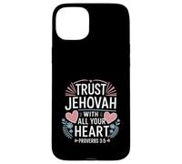 Custodia per iPhone 15 Plus Jehovah's Witness Trust Jehovah Heart Proverbs 3:5 JW ORG JW