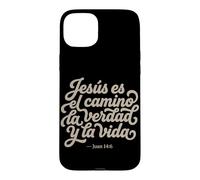 Custodia per iPhone 15 Plus Jesus Es El Camino La Verdad Y La Vida Cristiano Spagnolo