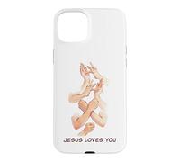 Custodia per iPhone 15 Plus Jesus Loves You - American Sign Language Watercolor