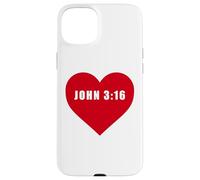Custodia per iPhone 15 Plus John 3:16 GOD So Loved The World Bible Verse Reference Heart