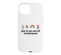 Custodia per iPhone 15 Plus Joy is an Act of Resistance Rainbow Pride Month Human Rights