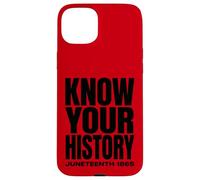 Custodia per iPhone 15 Plus Juneteenth 1865 Know Your History Freedom Day