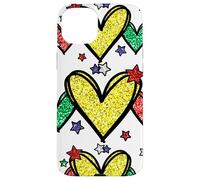 Custodia per iPhone 15 Plus Juneteenth Graphic For Black Women Red Yellow Green Heart