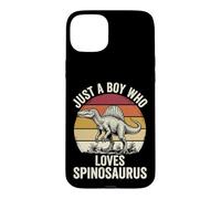 Custodia per iPhone 15 Plus Just A Boy Who Loves Spinosaurus
