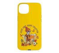 Custodia per iPhone 15 Plus Just One More Chapter Skeleton Reader Autunno Book Lover Autunno