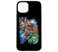Custodia per iPhone 15 Plus Justice League Mighty Heroes Unite