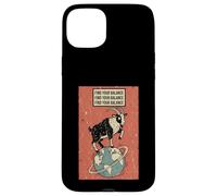 Custodia per iPhone 15 Plus Kawaii Anime Manga Otaku Samurai Japan Ramen Y2K Cyberpunk