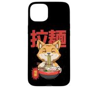 Custodia per iPhone 15 Plus Kawaii Neko Otaku Ramen Fox Anime Ramen
