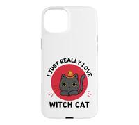 Custodia per iPhone 15 Plus Kawaii Strega Gatto I Just Really Love Cute Witch Cat Lover