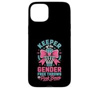 Custodia per iPhone 15 Plus Keeper of The Gender Reveal Free Throws or Pink Bows Party