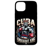Custodia per iPhone 15 Plus King Cuba Crown Knockout di boxe cubano